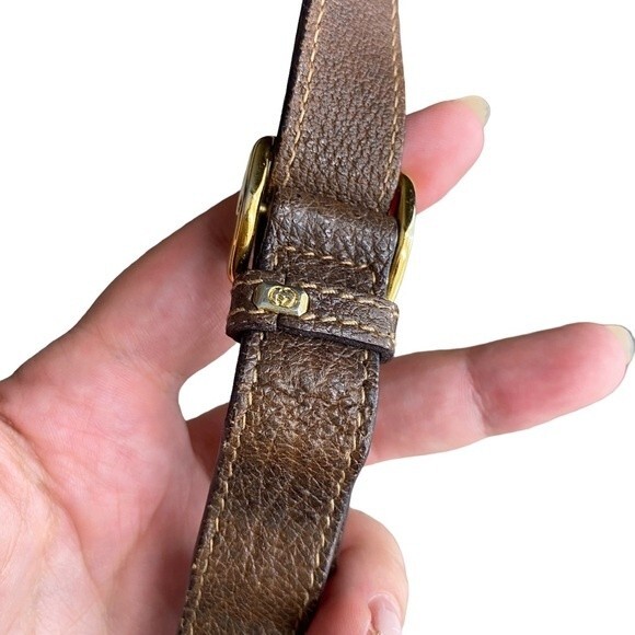 Vintage Gucci Shoulder Bag Flap Closure Classic‎ Brown Monogram - Picture 11 of 11